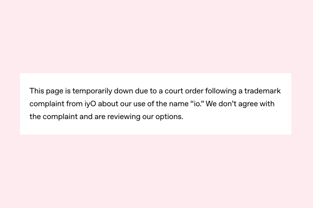 OpenAI удалила упоминания о стартапе Io Джони Айва из-за иска