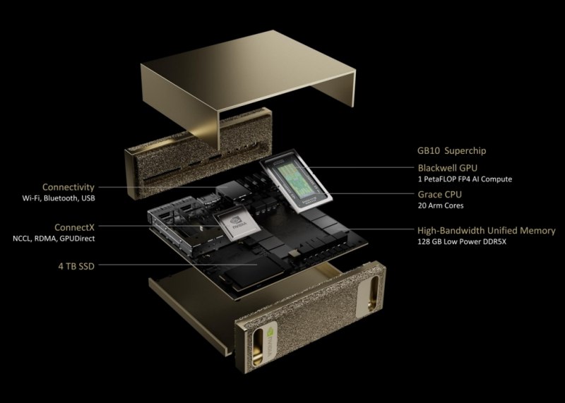 Nvidia разрабатывает чип GB10 для ИИ-суперкомпьютеров DGX Spark
