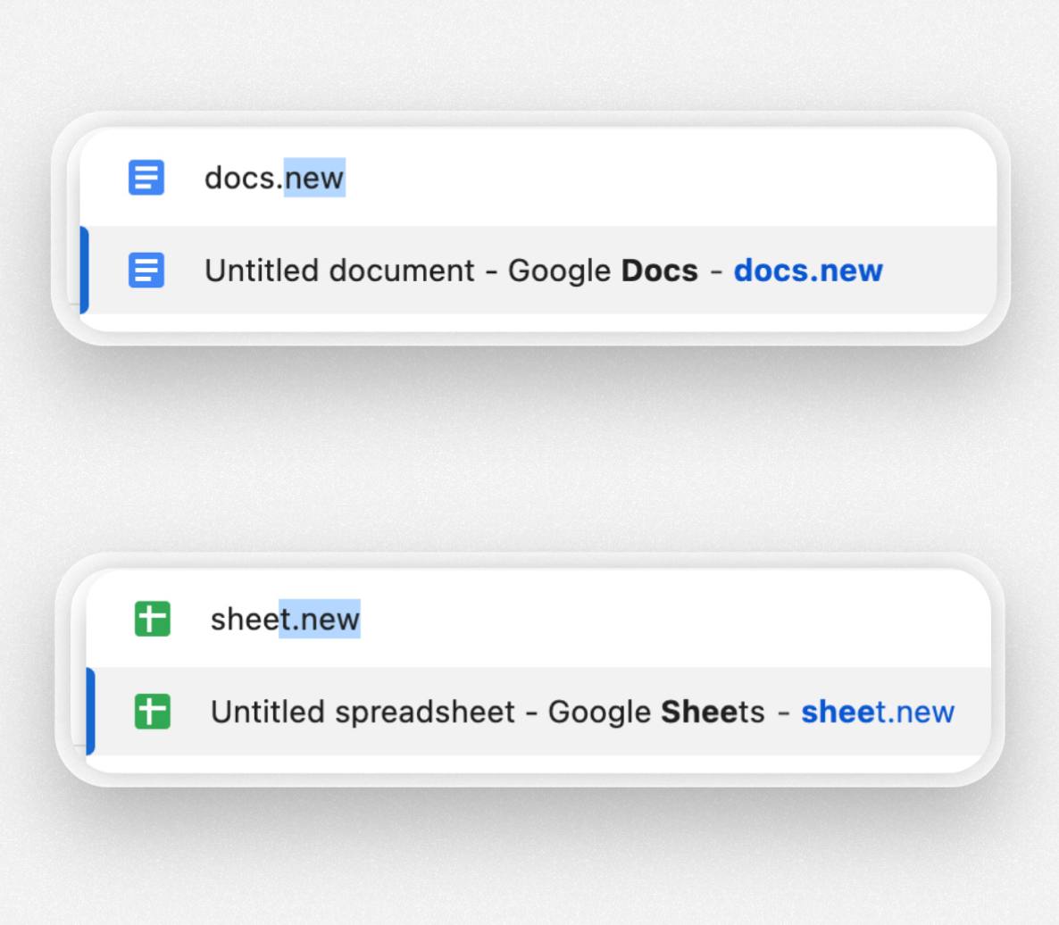 Быстрое создание Google Документов и Таблиц через docs.new и sheets.new